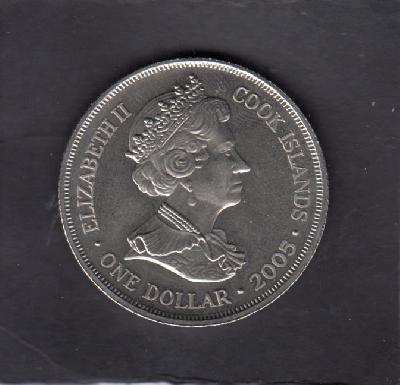 Beschrijving: 1 Dollar BATTLE OF TRAFALGAR SHIP coloured